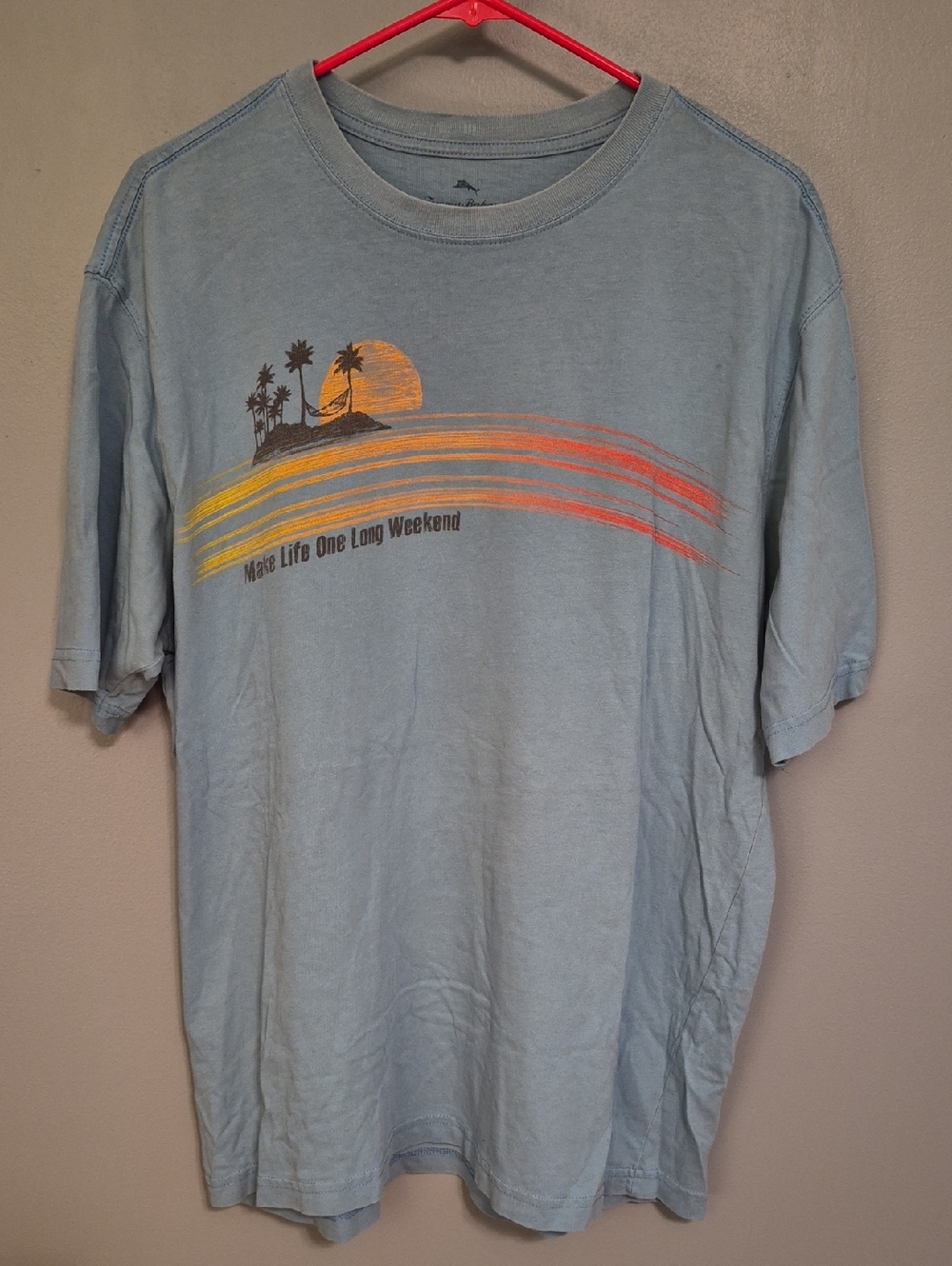 Tommy Bahama Blue "Make Life One Long Weekend" Shirt